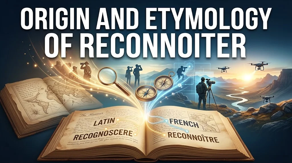 Origin and Etymology of Reconnoiter