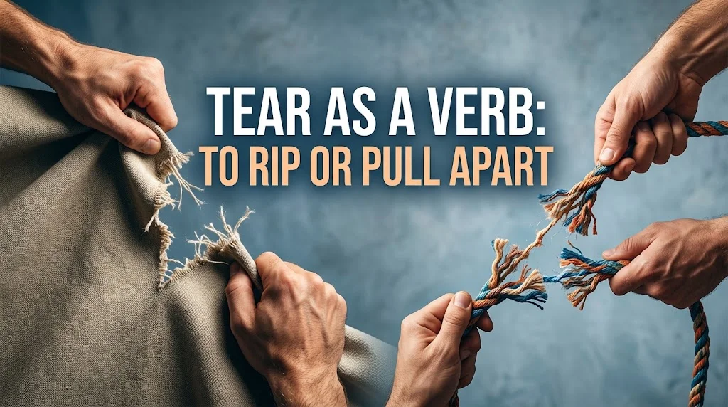 Tear as a Verb: To Rip or Pull Apart