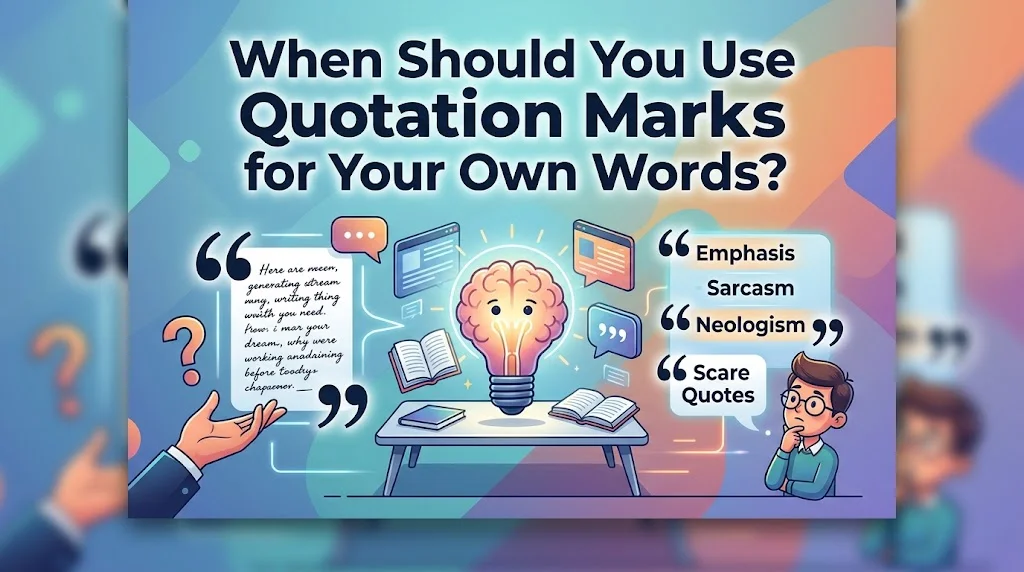 When Should You Use Quotation Marks for Your Own Words?