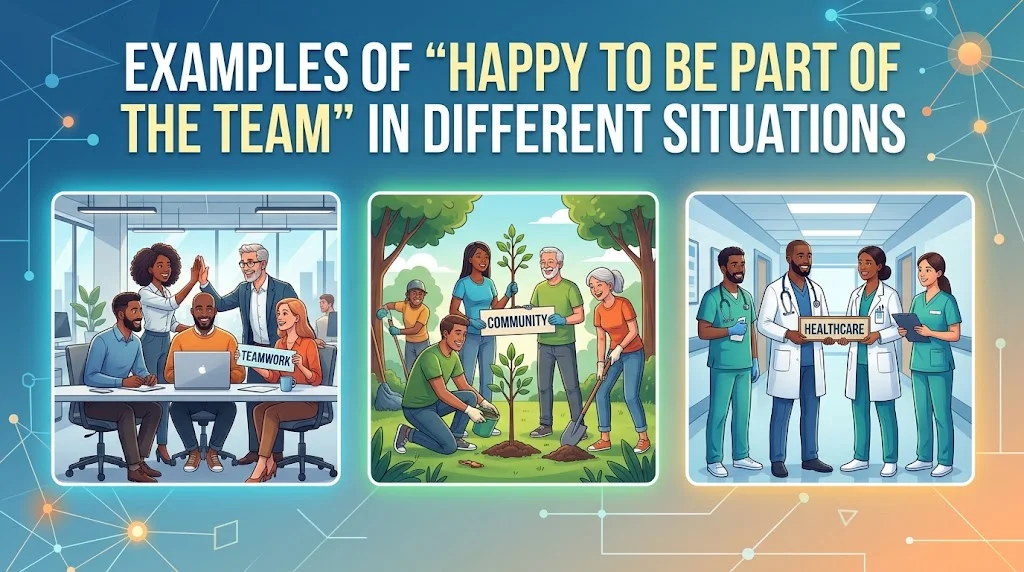 Examples of “Happy to Be Part of the Team” in Different Situations