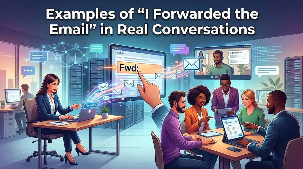 Examples of “I Forwarded the Email” in Real Conversations