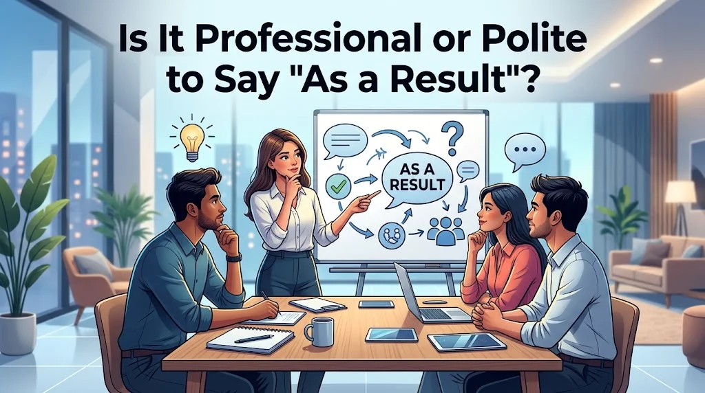 Is It Professional or Polite to Say “As a Result”?