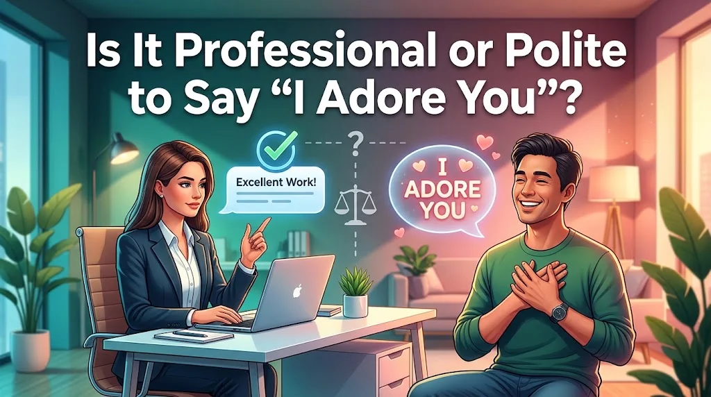Is It Professional or Polite to Say “I Adore You”?