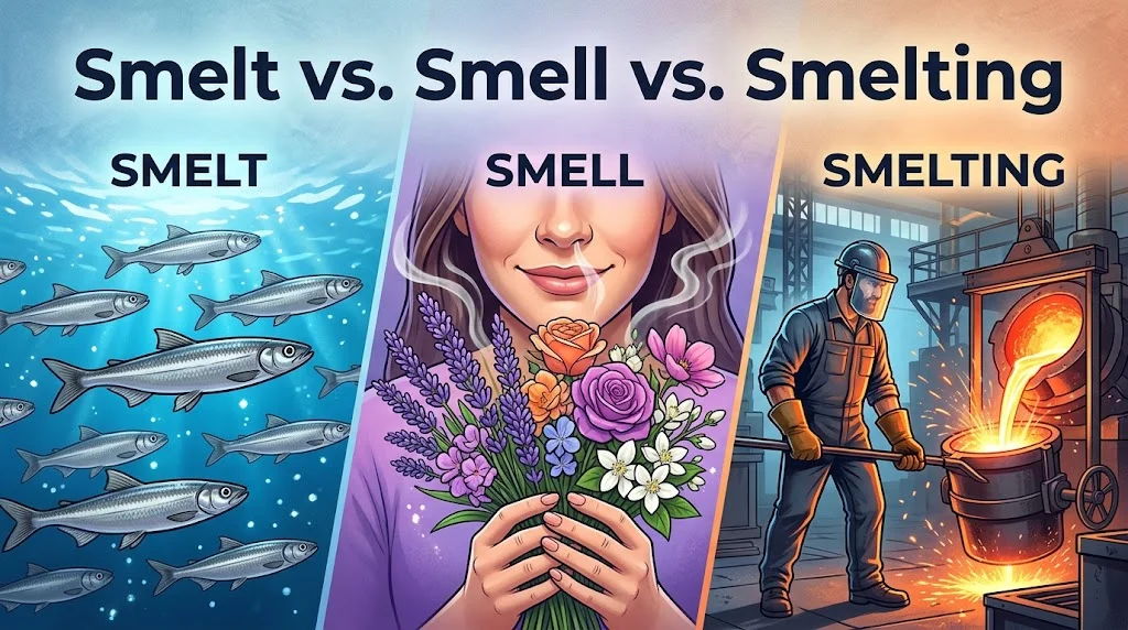 Smelt vs. Smell vs. Smelting
