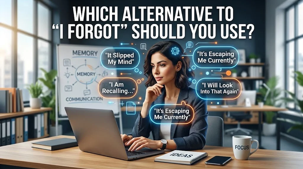 Which Alternative to “I Forgot” Should You Use?