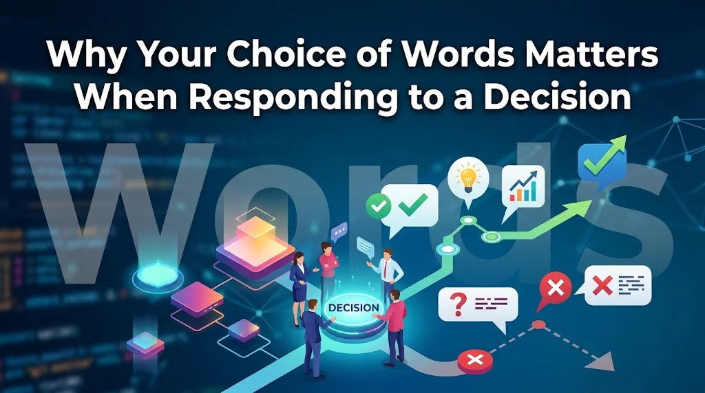 Why Your Choice of Words Matters When Responding to a Decision