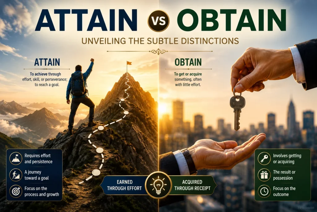 Attain vs Obtain: Unveiling the Subtle Distinctions