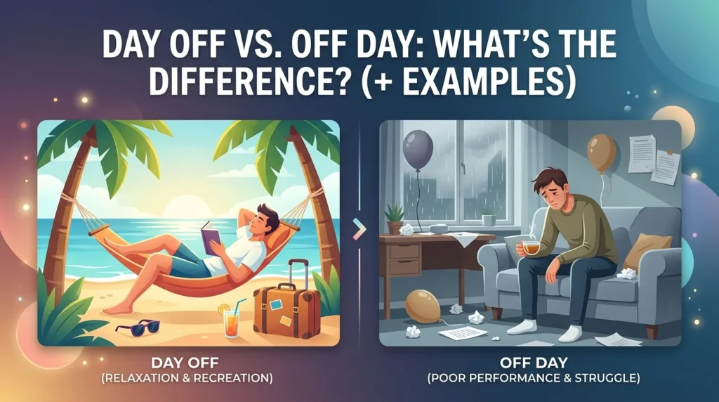 Day Off vs. Off Day: What’s the Difference? (+ Examples)