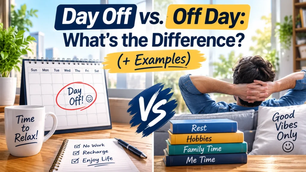 Day Off vs. Off Day: What’s the Difference? (+ Examples)