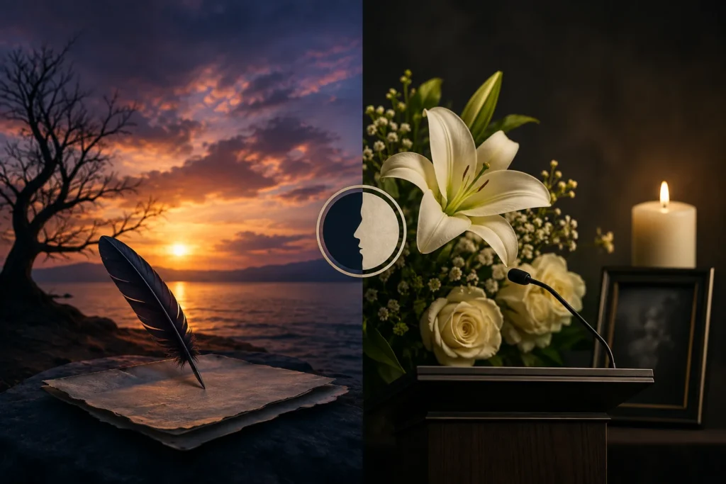 Elegy vs. Eulogy: What’s the Difference? Meaning, Purpose, and Key Differences