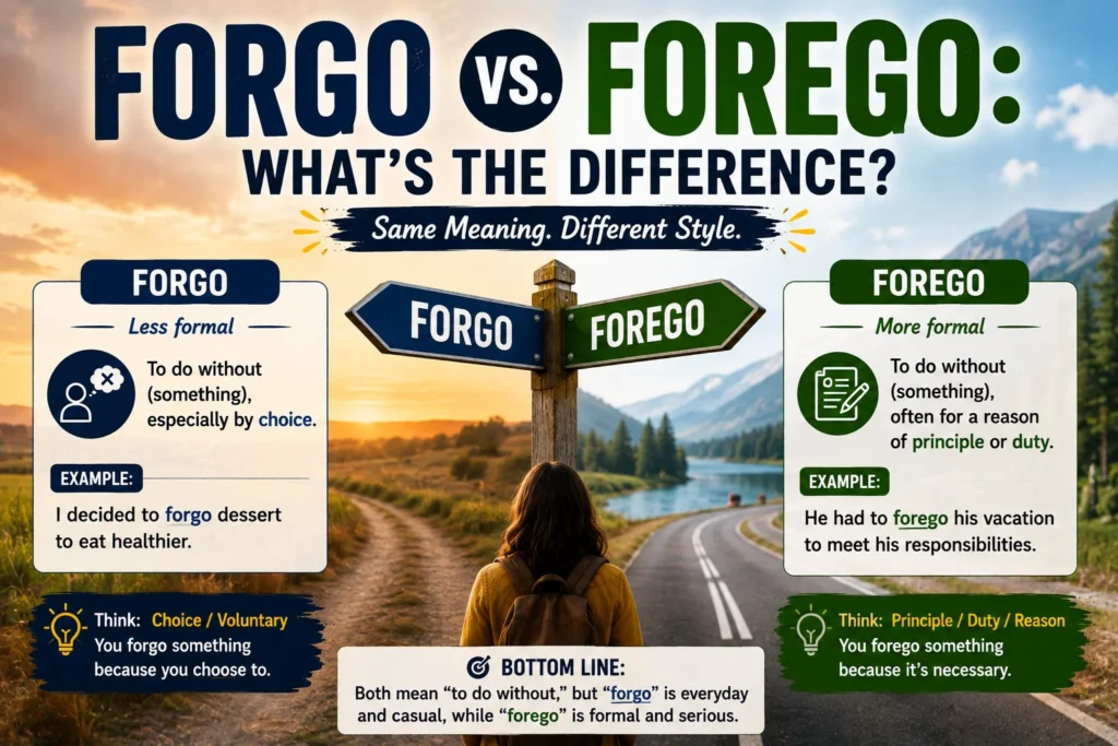 Forgo vs Forego: What’s the Difference?