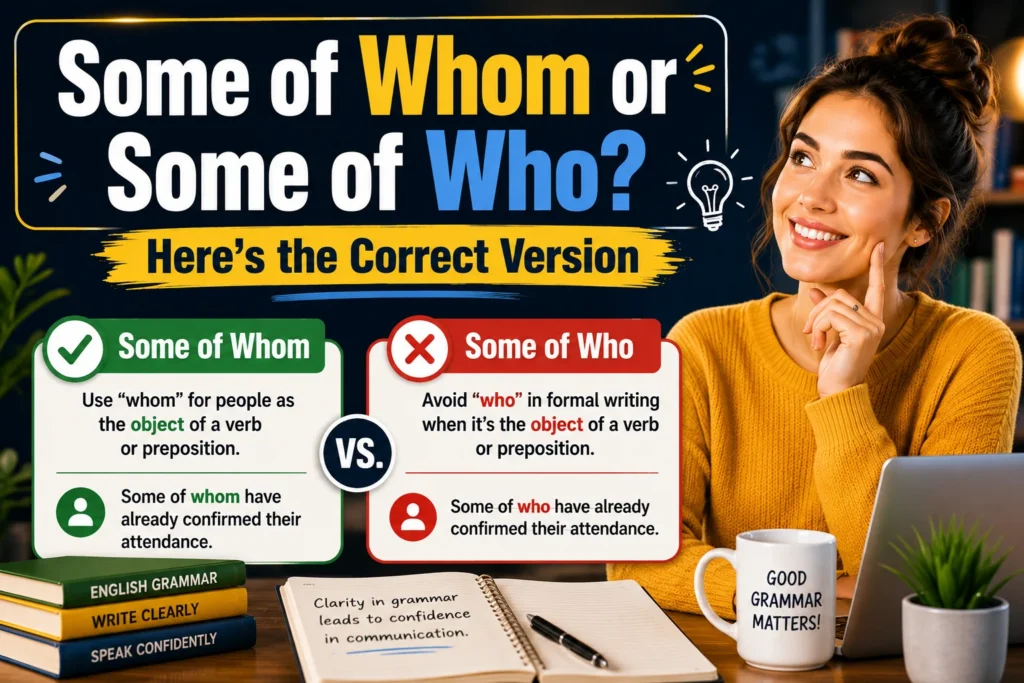 Some of Whom or Some of Who? Here’s the Correct Version