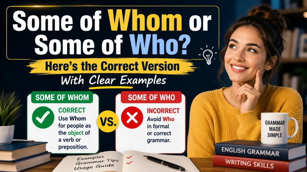 Some of Whom or Some of Who? Here’s the Correct Version With Clear Examples