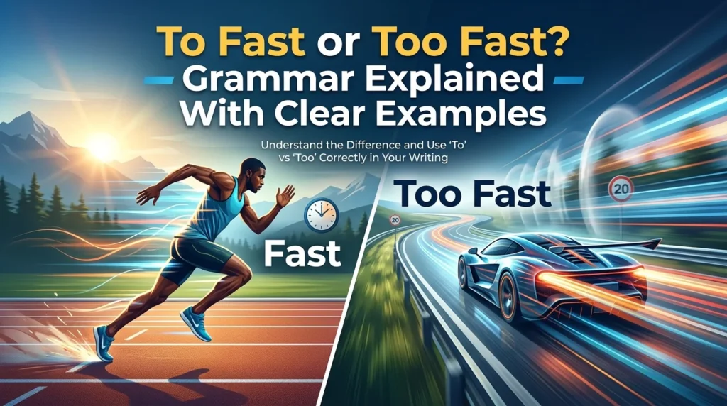 To Fast or Too Fast? Grammar Explained With Clear Examples