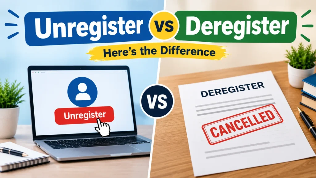 Unregister vs Deregister – Here’s the Difference
