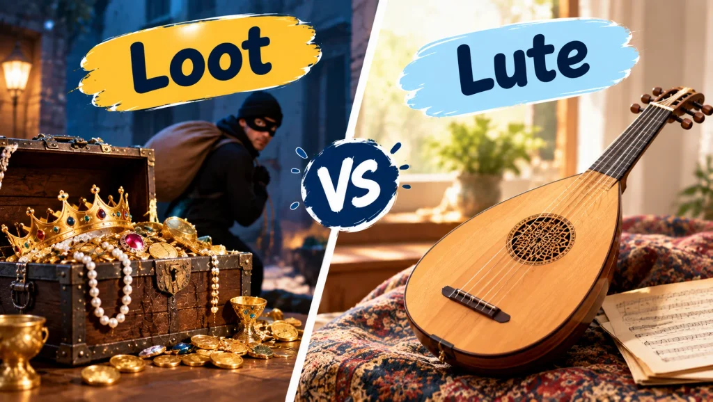 Loot vs. Lute Homophones