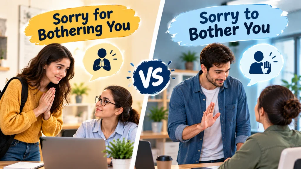 “Sorry for Bothering You” vs. “Sorry to Bother You”