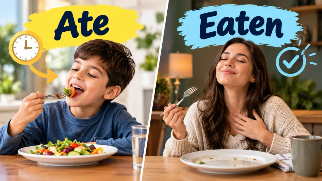 When to Use “Eaten” or “Ate”