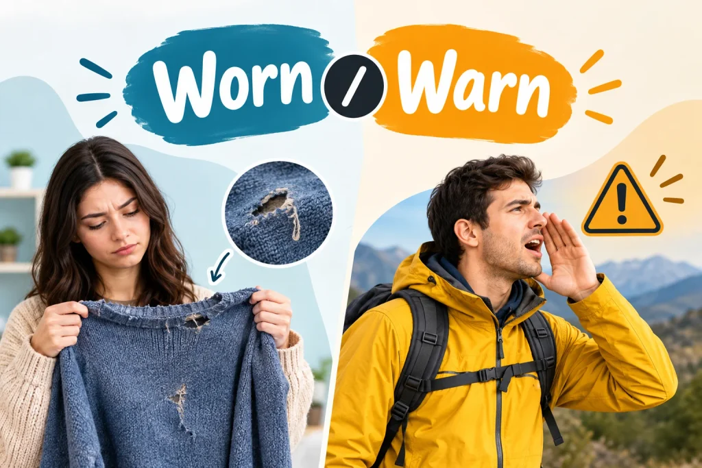 Worn or Warn