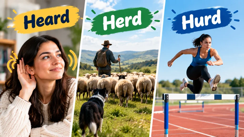 ‘Heard’ vs ‘Herd’ vs ‘Hurd’