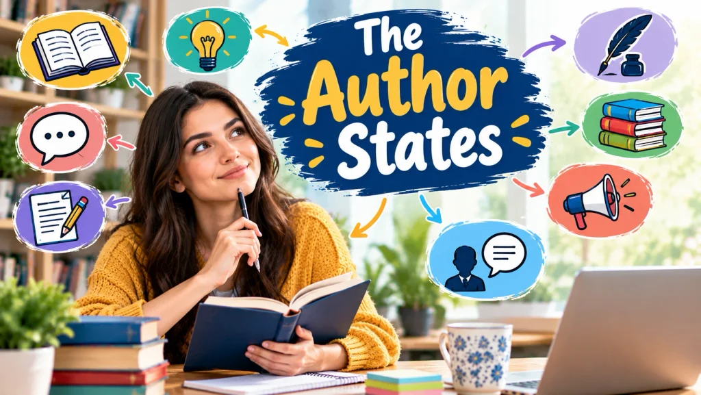 other ways to say the author states