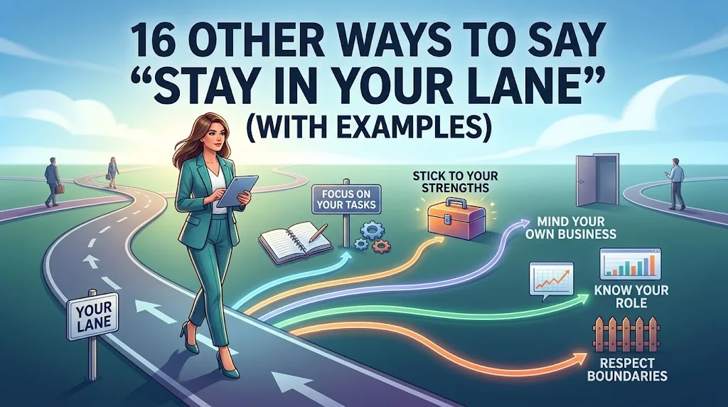 16 Other Ways to Say “Stay in Your Lane” (With Examples)